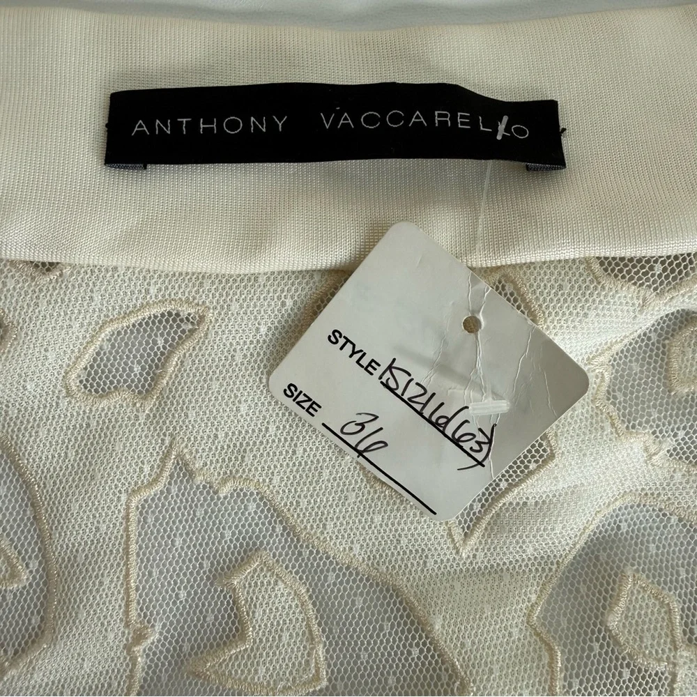 NWOT Anthony Vaccarello Semi Sheer Plumetis Animal Print France Zip Jacket XS